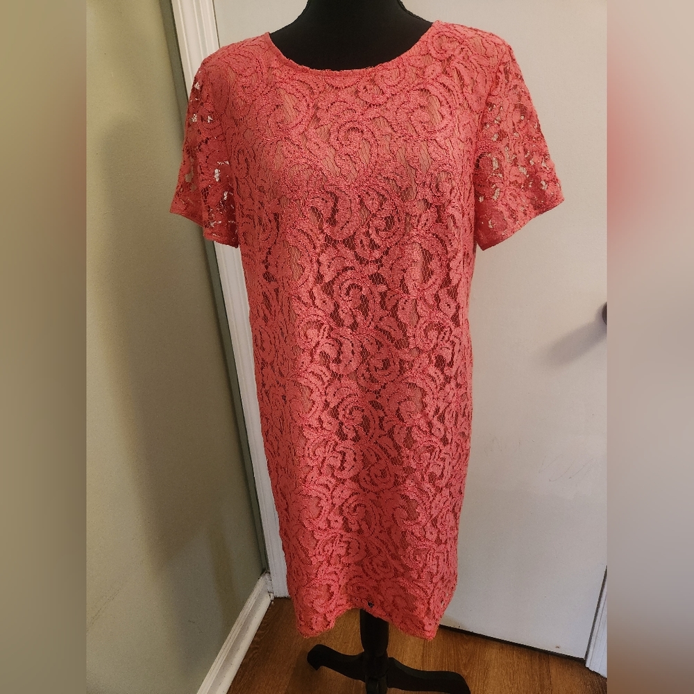 Ann Taylor Pink Laced Dress 10